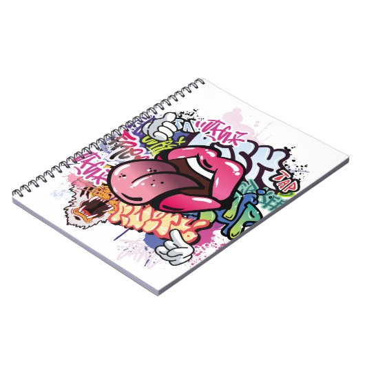 Carnet Illustration de graffiti avec lettres de graffitis (Côté gauche)