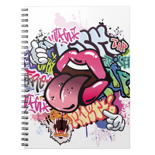 Carnet Illustration de graffiti avec lettres de graffitis (Devant)