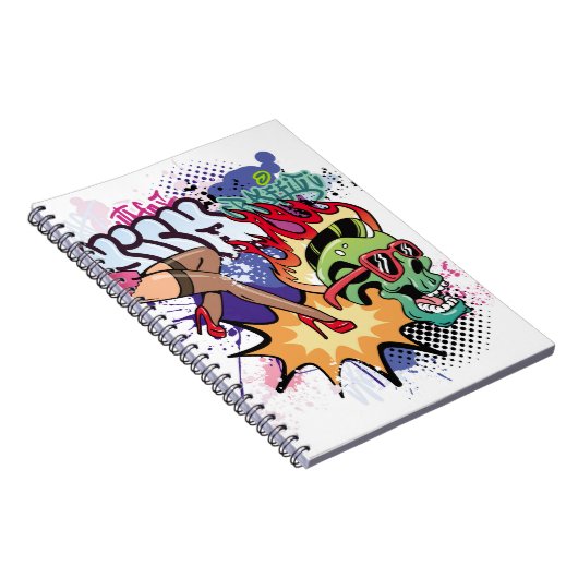 Carnet Illustration de graffiti avec lettres de graffitis (Côté Droit)