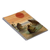 Carnet Illustration de grenouilles Lily Pads Moon (Côté Droit)