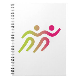 Carnet illustration de groupe de coureurs