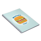 Carnet Illustration de hamburger avec tomate et laitue (Côté Droit)