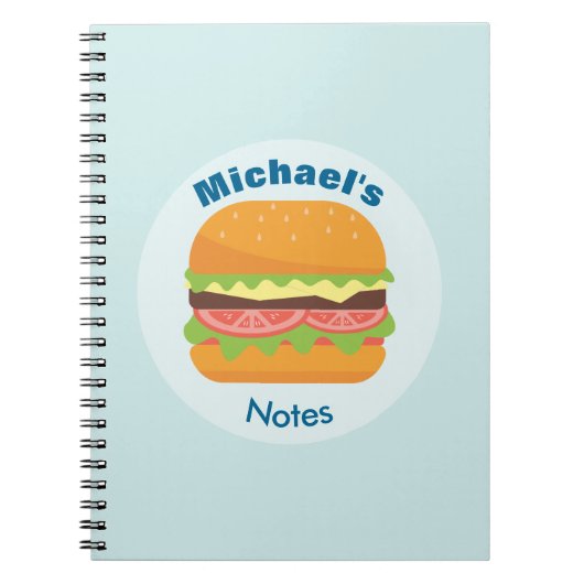 Carnet Illustration de hamburger avec tomate et laitue (Devant)