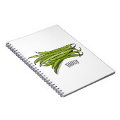 Carnet Illustration de haricots verts (Côté Droit)