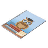 Carnet Illustration de hibou (Côté gauche)