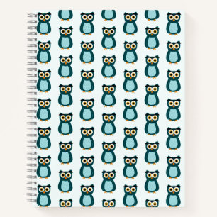 Carnet illustration de Hibou Bleu