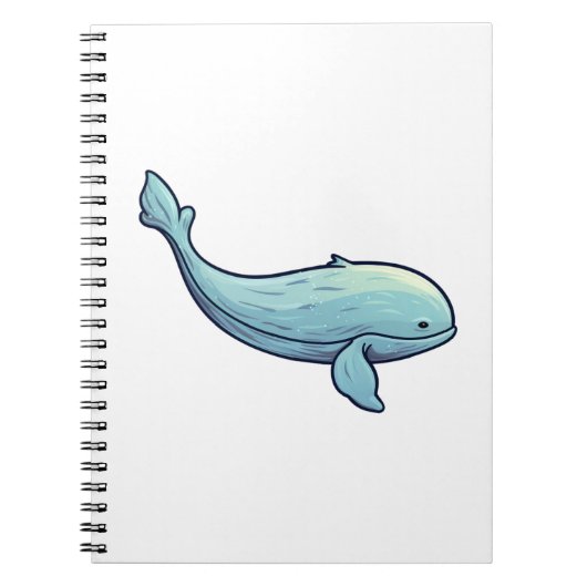 Carnet Illustration de la baleine à dessin (Devant)