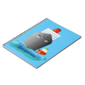 Carnet Illustration de la caricature de remorqueur de paq (Côté gauche)