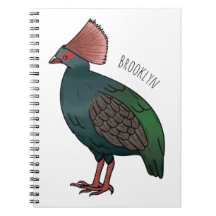 Carnet Illustration de la caricature d'oiseau perdrix en
