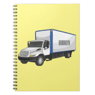 Carnet Illustration de la caricature du camion-boîte
