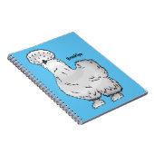 Carnet Illustration de la caricature du poulet Silkie (Côté Droit)