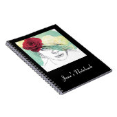 Carnet illustration de la fille vintage (Côté Droit)