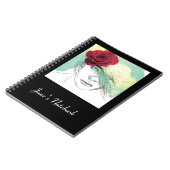 Carnet illustration de la fille vintage (Côté gauche)