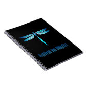 Carnet Illustration de la libellule bleue en vol (Côté Droit)
