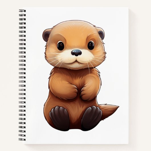 Carnet Illustration de la loutre de dessin (Devant)