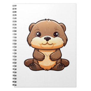 Carnet Illustration de la loutre de dessin