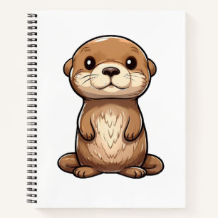 Carnet Illustration de la loutre de dessin