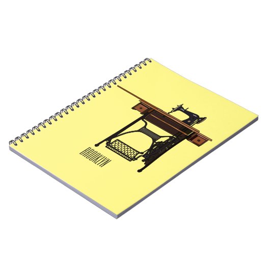 Carnet Illustration de la machine à coudre (Côté gauche)