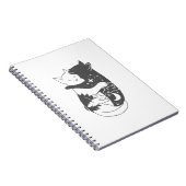 Carnet Illustration de la nuit du chat de jour - Choisir  (Côté Droit)