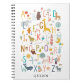 Carnet Illustration de l'alphabet ABC avec nom de jolis e (Devant)