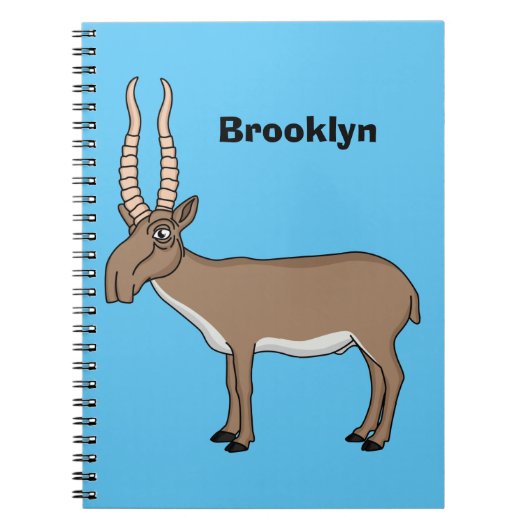 Carnet Illustration de l'antilope de Saiga (Devant)