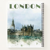 Carnet Illustration de l'aquarelle de Londres (Dos)