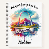 Carnet Illustration de l'aquarelle vibrante du Missouri (Devant)