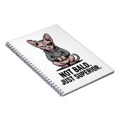 Carnet Illustration de l'attitude du chat Sphynx supérieu (Côté Droit)
