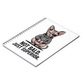 Carnet Illustration de l'attitude du chat Sphynx supérieu (Côté gauche)