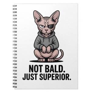 Carnet Illustration de l'attitude du chat Sphynx supérieu