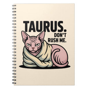 Carnet Illustration de l'attitude du zodiaque du chat Sph