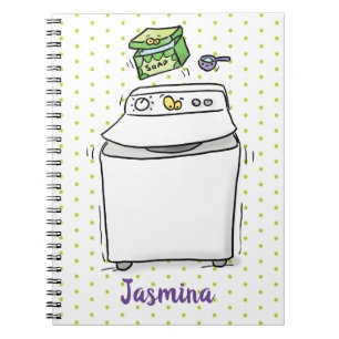 Carnet Illustration de lave-linge mignonne