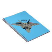 Carnet Illustration de l'avion de chasse (Côté Droit)