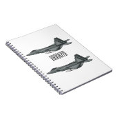 Carnet Illustration de l'avion de chasse (Côté Droit)