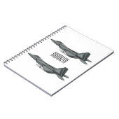 Carnet Illustration de l'avion de chasse (Côté gauche)
