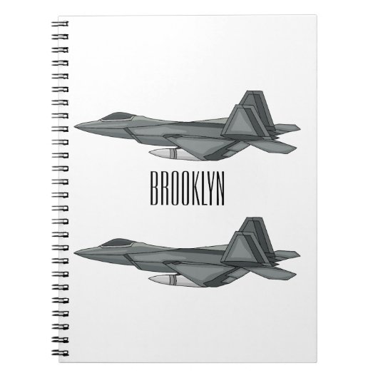 Carnet Illustration de l'avion de chasse (Devant)