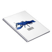 Carnet Illustration de l'écrevisse marron bleu (Côté Droit)