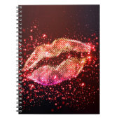 Carnet Illustration de lèvres modifiable : Conception gra (Devant)