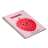 Carnet Illustration de litchee rose mignon (Côté Droit)