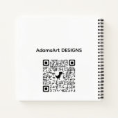 Carnet Illustration de l'océan avec un hippocampe orange  (Dos)