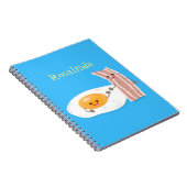 Carnet Illustration de l'oeuf de Cute kawaii et du bacon (Côté Droit)
