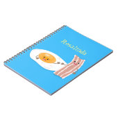 Carnet Illustration de l'oeuf de Cute kawaii et du bacon (Côté gauche)