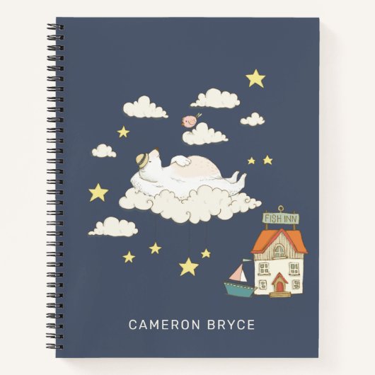 Carnet Illustration de l'Oiseau de l'Ours mignon Nom pers (Devant)