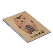 Carnet Illustration de l'ours au bureau de l'école (Côté Droit)