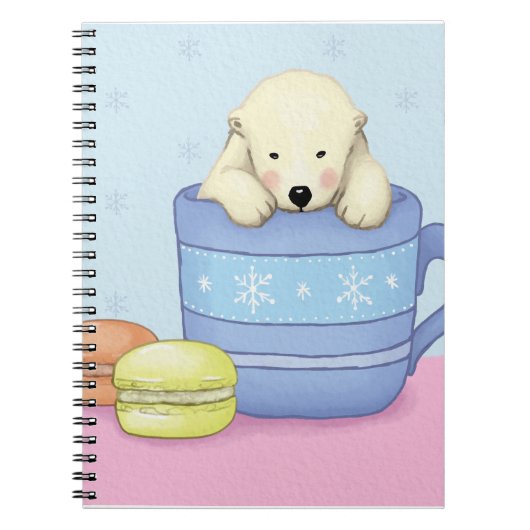 Carnet Illustration de l'ours polaire mou (Devant)