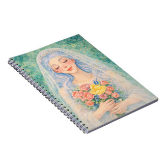Carnet Illustration de mariée florale rêveuse à l'aquarel