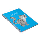 Carnet Illustration de mignon léopard des neiges (Côté Droit)