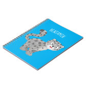 Carnet Illustration de mignon léopard des neiges (Côté gauche)