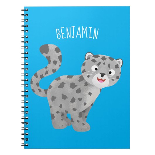 Carnet Illustration de mignon léopard des neiges (Devant)