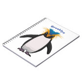 Carnet Illustration de mignon macaroni pingouin (Côté gauche)